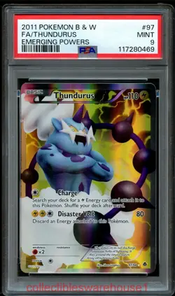 Pokemon Emerging Powers Thundurus 97 PSA 9 - Image 1
