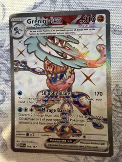 Pokemon TCG Greninja ex 198/167 Sv06: Twilight Masquerade Ultra Rare - Image 1