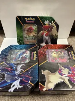 Lot of 3 Pokemon TCG Divergent Powers Tins 3 Hisuian V Foil Promo Evolving Skies - Image 3