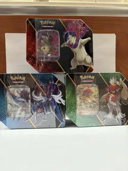 Lot of 3 Pokemon TCG Divergent Powers Tins 3 Hisuian V Foil Promo Evolving Skies - Image 4