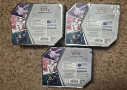 Pokemon TCG V Heroes Tin Set Sylveon Umbreon & Espeon Eeveelutions Sealed New - Image 5