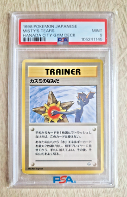 Misty's Tears Pokemon 1998 Pokemon Hanada City Gym Deck Japanese PSA 9 - Image 1