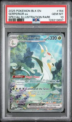 Pokemon TCG Serperior EX Sir 164/086 Black Bolt PSA 10 - Image 1