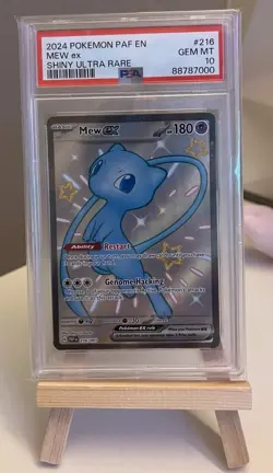 2024 POKEMON PAF EN-PALDEAN FATES SHINY ULTRA RARE #216 MEW EX PSA 10 - Image 1