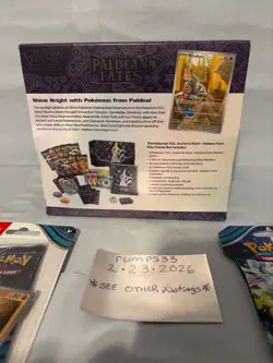 Pokemon Paldean Fates ETB Elite Trainer Box New Factory Sealed + sleeve&blister - Image 4