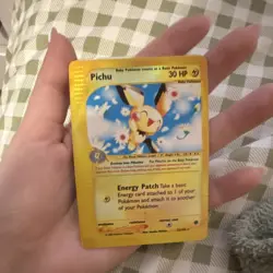 Pokemon Pichu Holo Rare Reverse Holo Basic Card 30 HP Expedition 022/165 English - Image 1