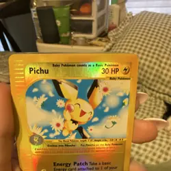 Pokemon Pichu Holo Rare Reverse Holo Basic Card 30 HP Expedition 022/165 English - Image 3
