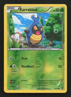 Karrablast 8/119 Phantom Forces Reverse Holo NM Pokemon Card - Image 1
