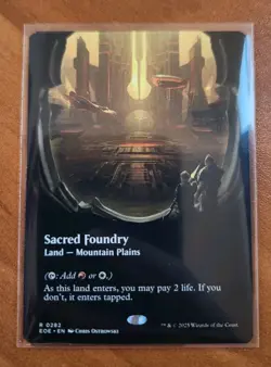 Magic MTG Sacred Foundry EOE 0282 Borderless Rare - NM condition - Image 1