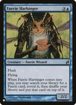 Faerie Harbinger (The List) Lorwyn PLD Blue Uncommon MAGIC MTG CARD ABUGames - Image 1