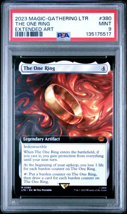 2023 MTG THE LORD OF THE RINGS: TALES OF MIDDLE-EARTH #380 THE ONE RING PSA 9 - Image 1