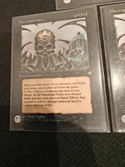 3x MTG Necropotence Ice Age Rare LP 1995 Magic The Gathering - Image 3