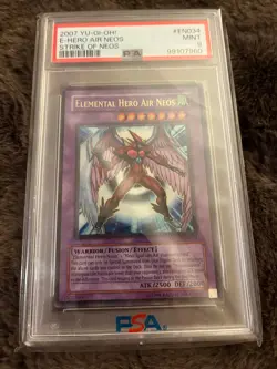 YUGIOH ELEMENTAL HERO AIR NEOS ULTRA RARE PSA 9 MINT STON-EN034 - Image 1