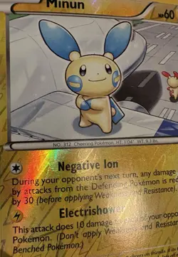 Minun 40/108 2012 B&W Dark Explorers Pokemon Card Nintendo Reverse Holo HP - Image 2