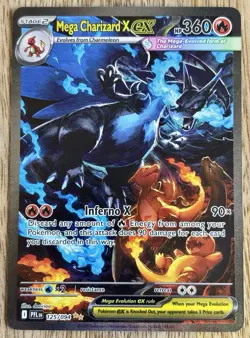 Mega Charizard X EX 125/094 SIR Phantasmal Flames Pokemon Card Holo NM - Image 1