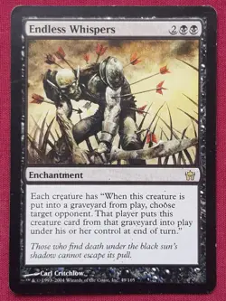 Magic The Gathering FIFTH DAWN ENDLESS WHISPERS black card MTG - Image 1