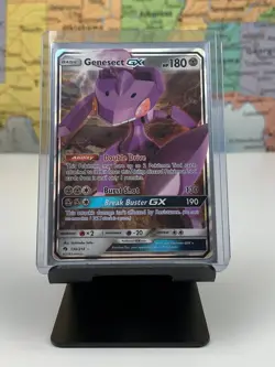 SHIPS SAME DAY Pokemon Card NM/M Genesect GX 130/214 Holo Full Art Metal Type - Image 1