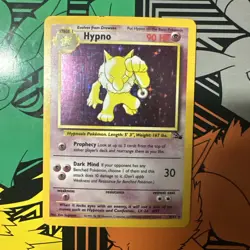 Pokemon TCG Hypno Fossil Holo Unlimited Rare Card 8/62 - Image 1
