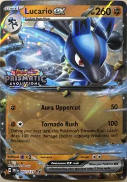 Lucario ex (Prismatic Evolutions Stamp) Holo Double Rare Miscellaneous Cards & P - Image 1