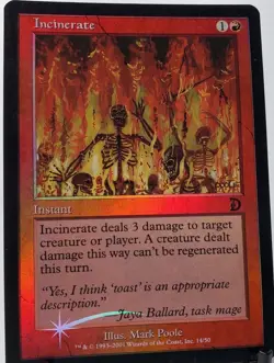 FOIL Incinerate / Einascherung - DECKMASTERS - englisch (fine) ** 2001 ** - Image 1