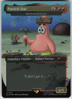 MTG Patrick Star Barktooth Warbeard Foil NM Secret Lair Drop Series Magic 1931 - Image 1