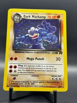 2000 Pokemon Team Rocket #10 Dark Machamp Holo LP+ - Image 1