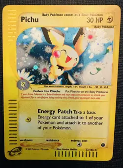 Pichu 22/165 Holo Expedition - Pokemon Card - NM - Image 1