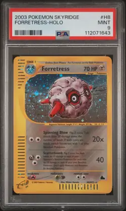 2003 POKEMON SKYRIDGE #H8 FORRETRESS-HOLO PSA 9 - Image 1