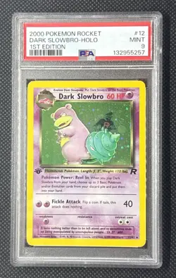 2000 POKEMON ROCKET 1ST EDITION #12 DARK SLOWBRO-HOLO PSA 9 BRAND NEW SLAB - Image 1