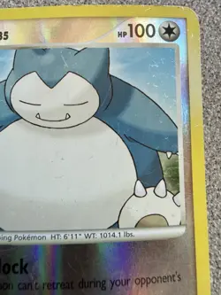 Snorlax 37/130 - Diamond and Pearl - RARE Reverse Holo Pokemon - HEAVY PLAY - Image 3