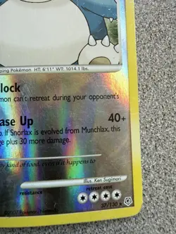 Snorlax 37/130 - Diamond and Pearl - RARE Reverse Holo Pokemon - HEAVY PLAY - Image 4