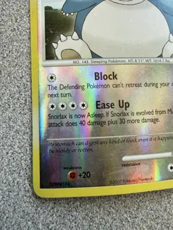 Snorlax 37/130 - Diamond and Pearl - RARE Reverse Holo Pokemon - HEAVY PLAY - Image 5