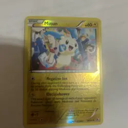 2013 POKEMON TCG MINUN Legendary Treasures Radiant Reverse Holo Uncommon 48/113 - Image 1