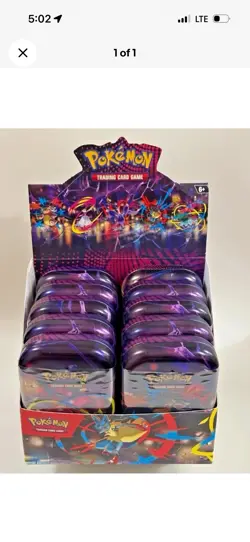 Pokemon TCG Mega Evolutions Mini Tin Display Case Set Of 10 - Image 1