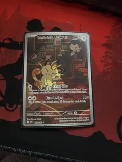 Pokemon TCG Team Rockets Meowth & Giovanni 203/182 Destined Rivals Full Art Mint - Image 1