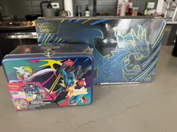 pokemon sealed bundle lot charizard UPC and Mega Evolution Lunchbox Chest - Image 1