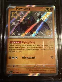 Pokemon TCG Hawlucha 175/091 Paldean Fates 2024 NM Shiny Holo Rare CGC 10 - Image 2