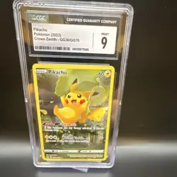 Pokemon Pikachu CGC 9 Mint Crown Zenith GG30/GG70 2023 English - Image 1