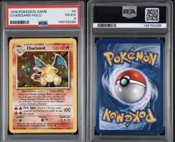 1999 POKEMON BASE SET CHARIZARD HOLO RARE PSA 4 ENGLISH - Image 3