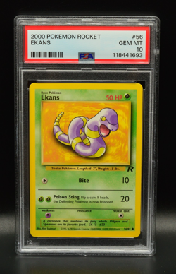 Ekans PSA 10 Team Rocket 2000 Pokemon #56 Newly Graded - Image 1
