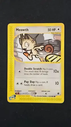 Pokemon - Expedition Base Set - Meowth Non Holo 121/165 - Image 1