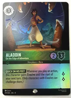 Disney Lorcana Winterspell,Aladdin - On the Edge of Adventure, 211/204 - Image 1