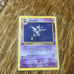 Pokemon TCG Haunter Fossil 21 Regular 1st Edition Rare Amazing Card - Image 1