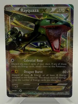 Pokemon Rayquaza EX Holo Dragon Basic Card 85/124 170 HP Pokemon TCG 2012 - Image 2