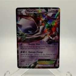 Pokemon Mewtwo EX BREAKthrough Holo Rare 62/162 Basic 170 HP Psychic Card - Image 1