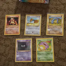 Pokemon (1st edition)Base Set Card Lot 5 Cards Magmar Doduo Onix Gastly Koffing - Image 1