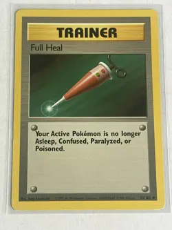 Full Heal 82/102 Base Set Pokemon Card - Image 1