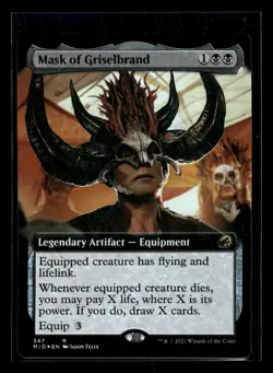 2021 Magic Innistrad: Midnight Hunt #111 Mask of Griselbrand Rare Foil - Image 1