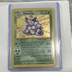 Pokemon Nidoking Base Set Holo Rare 90 HP 11/102 1999 English - Image 1