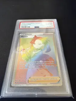 2020 Pokemon SWSH FA/Marnie Secret Rainbow Card #208 PSA 10 Gem MT - Image 1